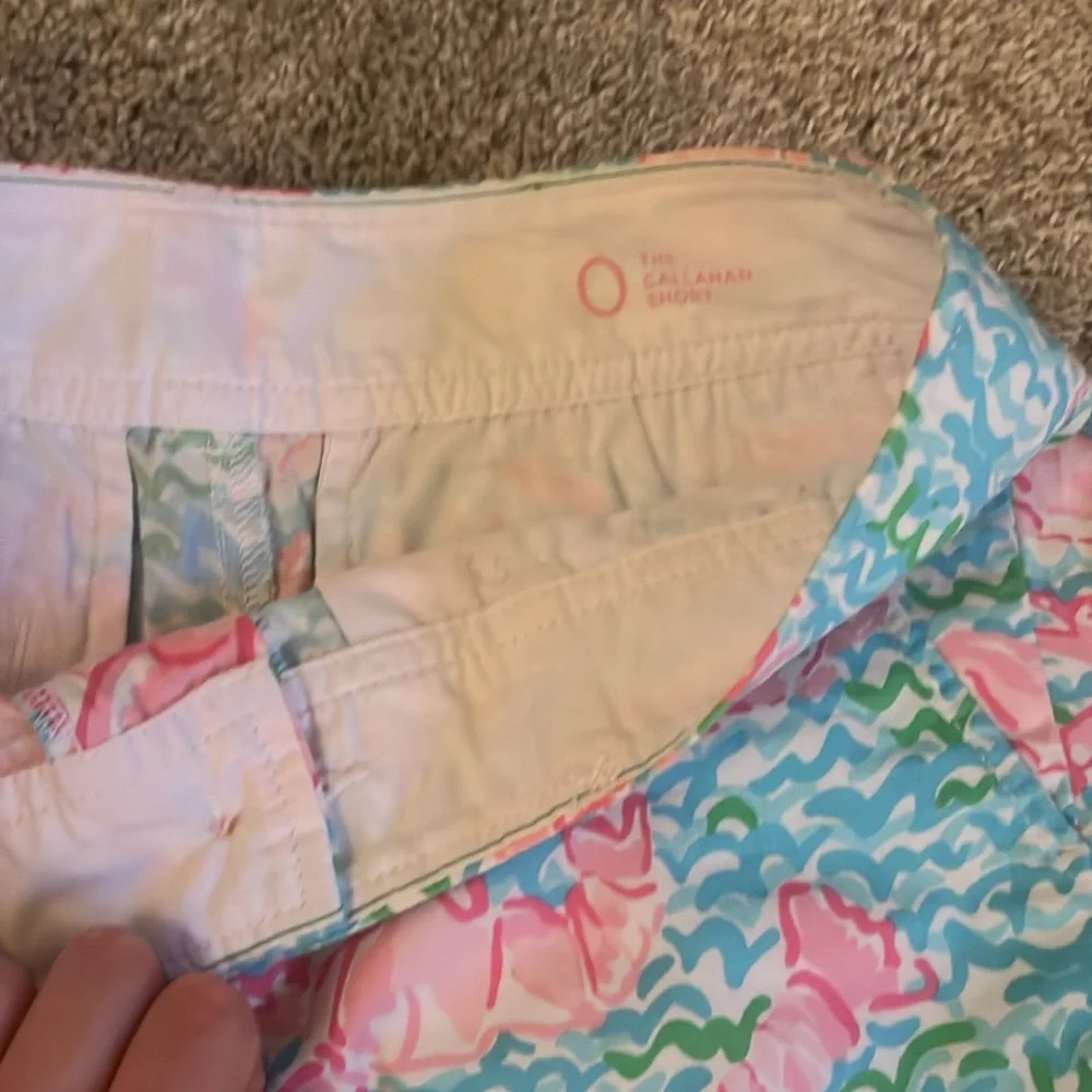 Lilly Pulitzer Preppy Callahan Short Lobster Print Size 0.